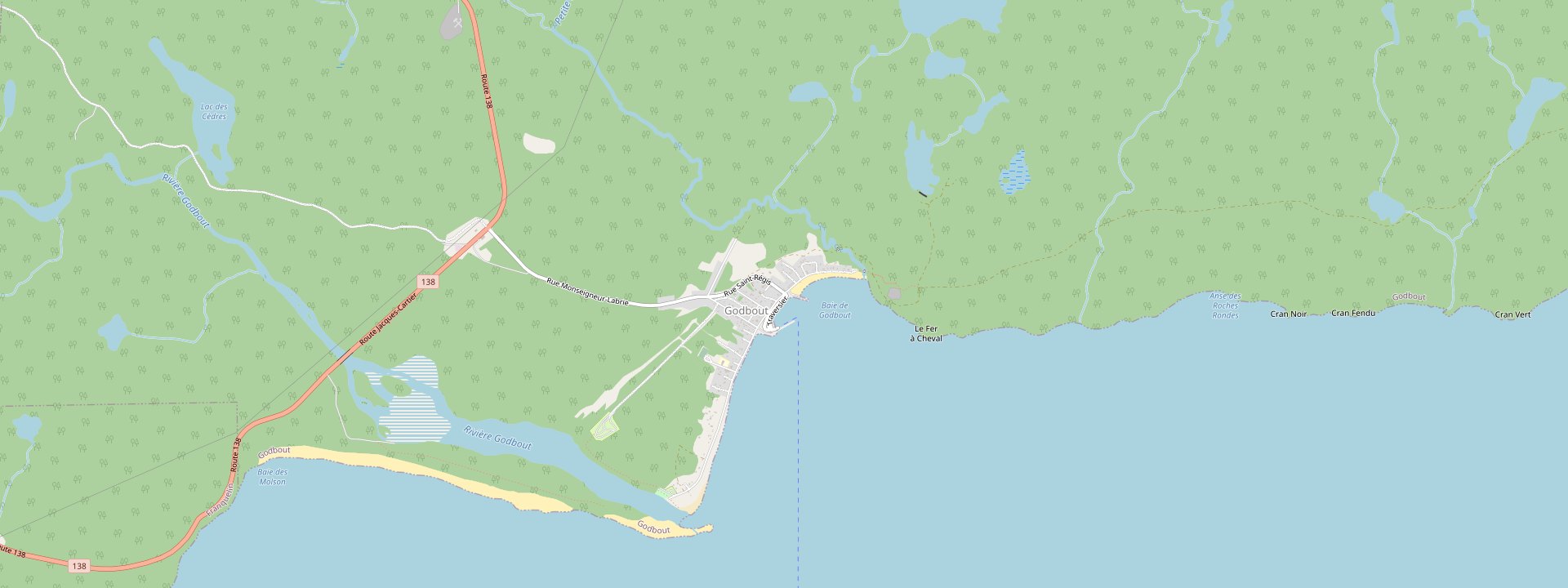 Plan des rues de Godbout