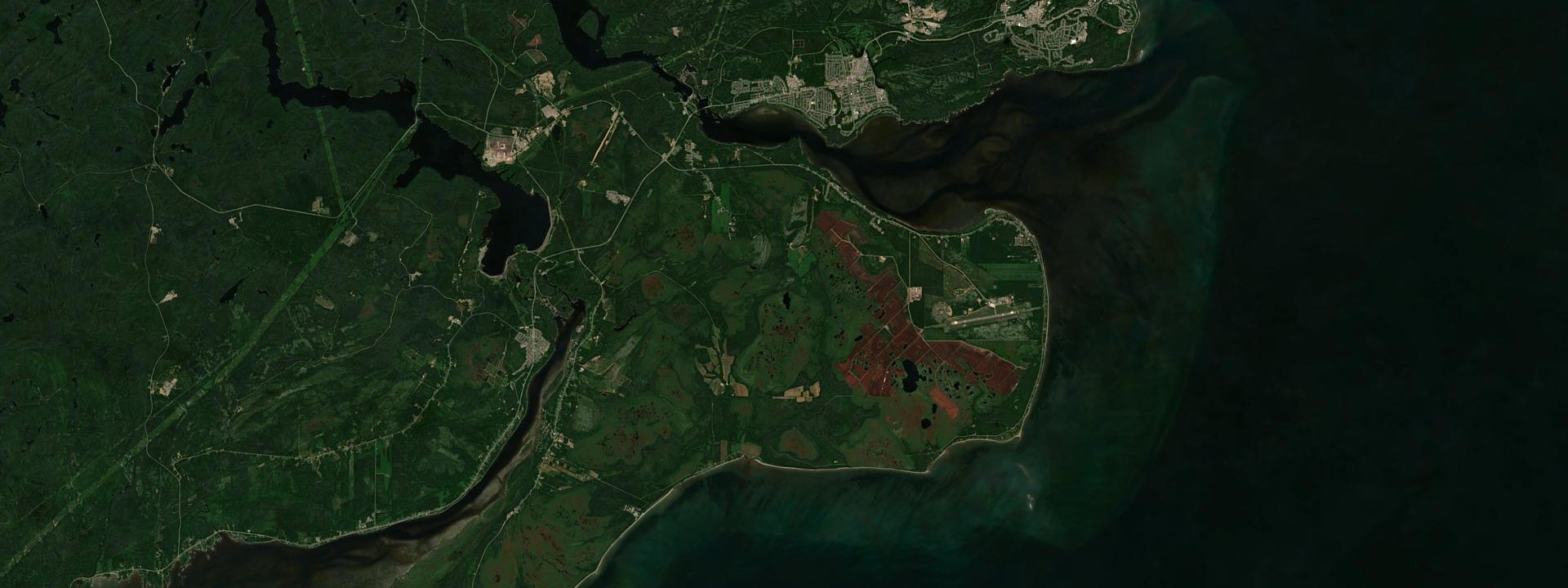 Vue satellite de Pointe-Lebel