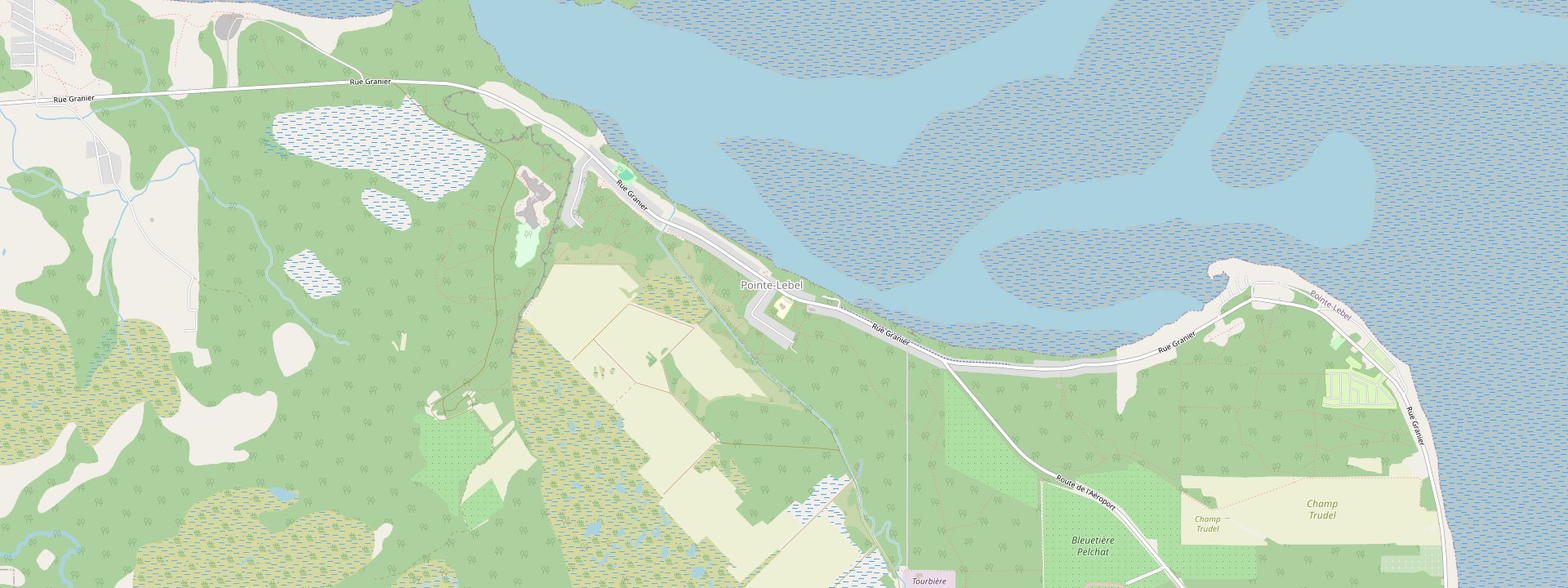 Plan des rues de Pointe-Lebel