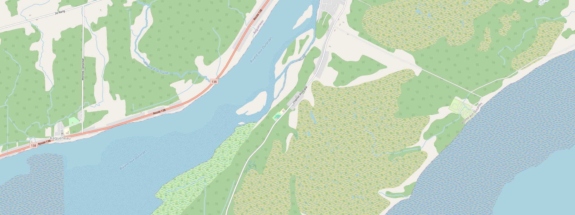 Plan des rues de Pointe-aux-Outardes