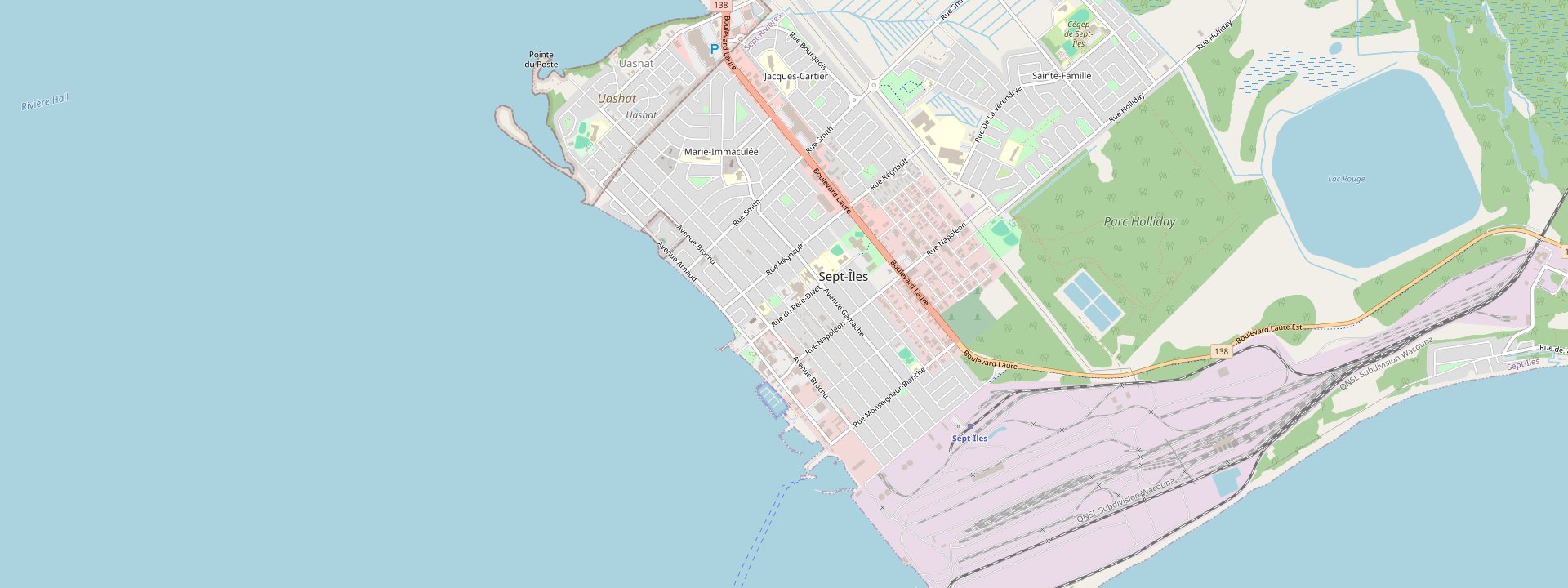 Plan des rues de Sept-Îles