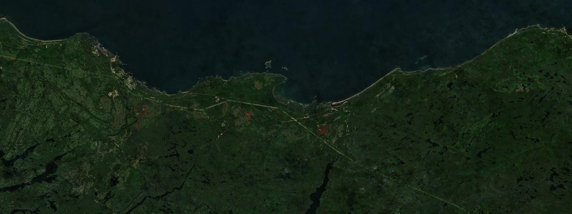 Vue satellite de Port-Cartier