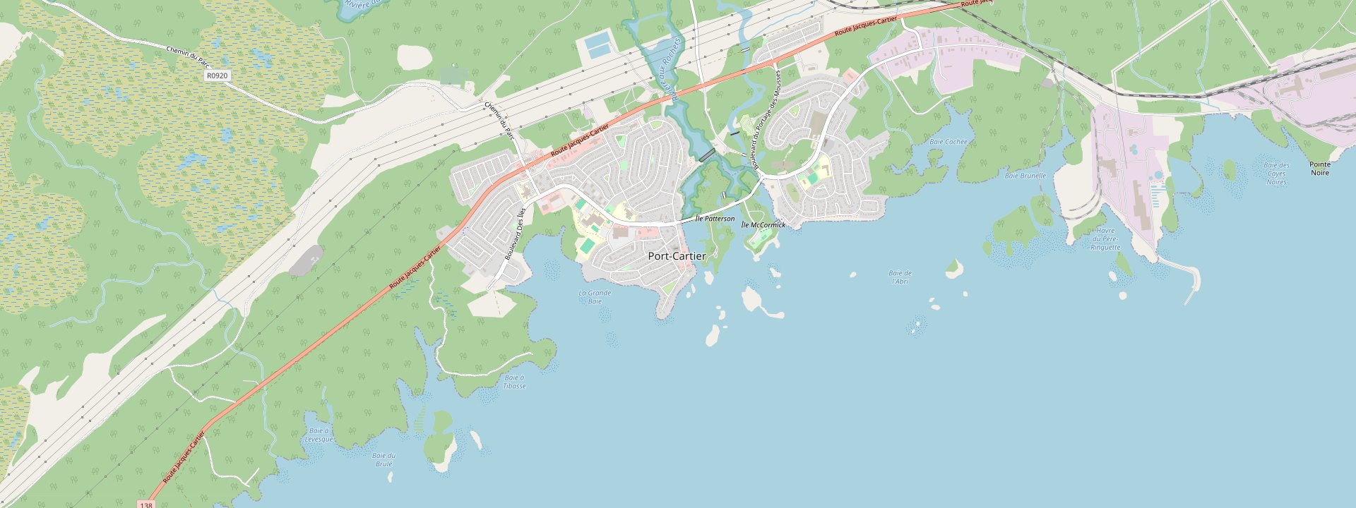 Plan des rues de Port-Cartier