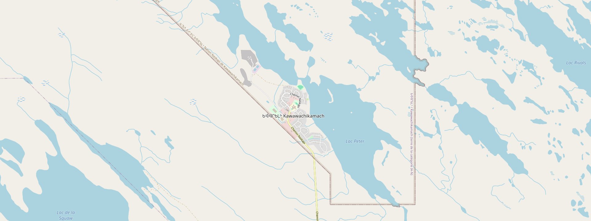 Plan des rues de Kawawachikamach