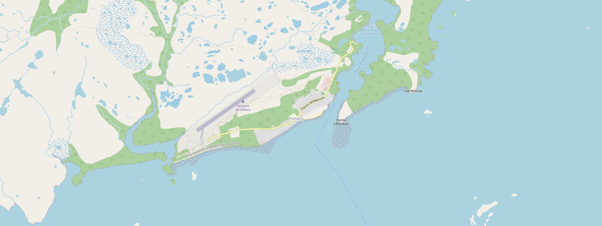 Plan des rues de Côte-Nord-du-Golfe-du-Saint-Laurent