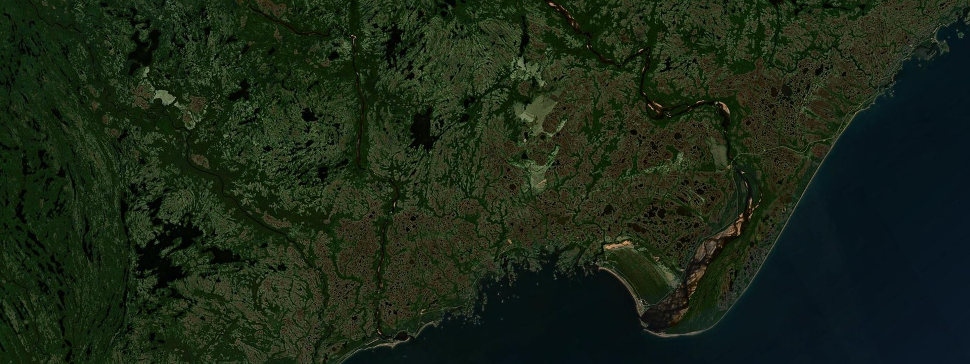 Vue satellite de Natashquan