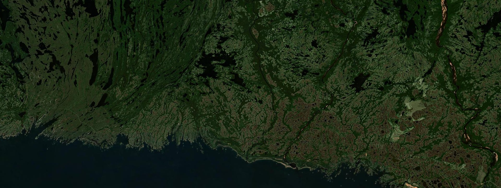 Vue satellite de Aguanish