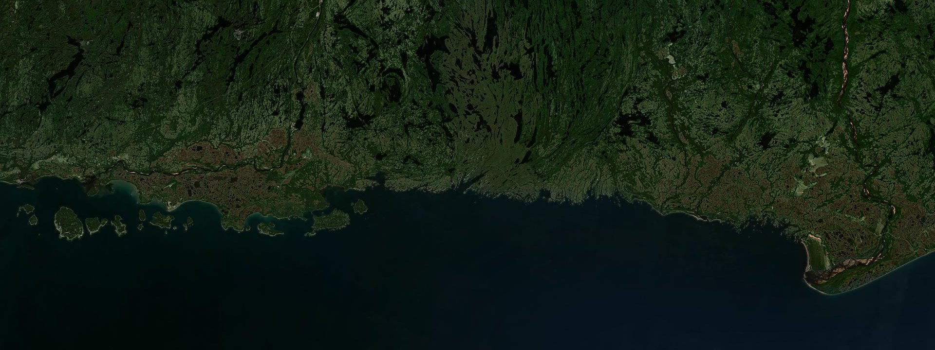 Vue satellite de Baie-Johan-Beetz