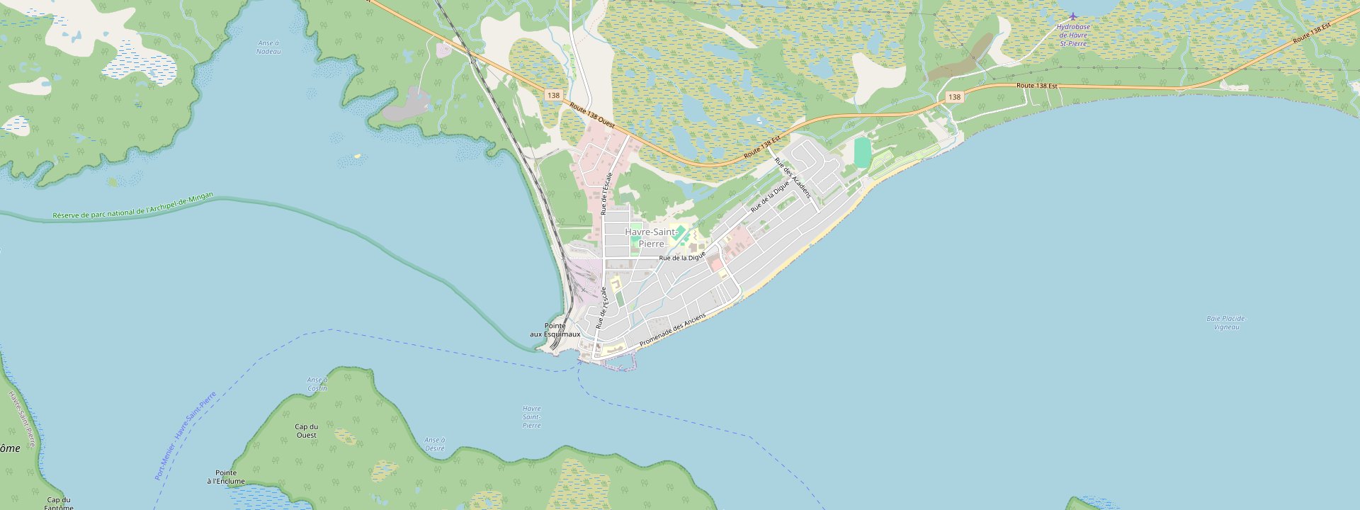 Plan des rues de Havre-Saint-Pierre