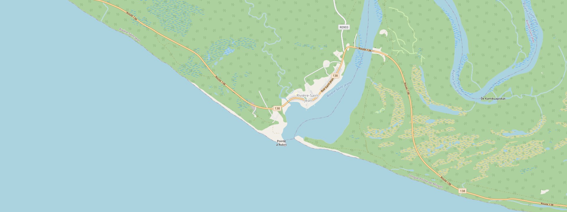 Plan des rues de Rivière-Saint-Jean