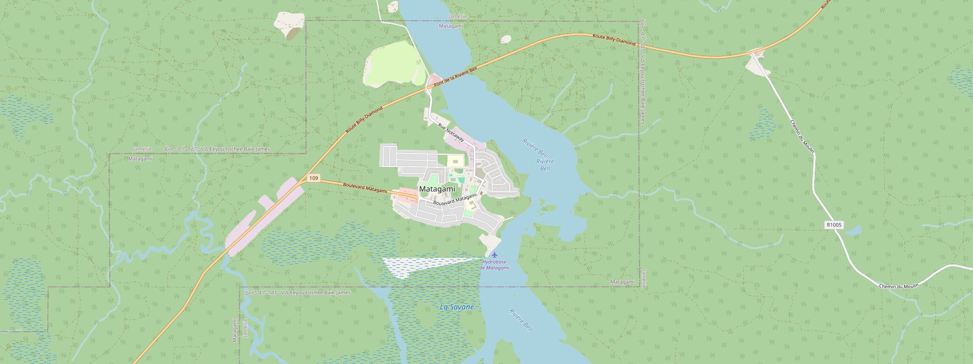 Plan des rues de Matagami