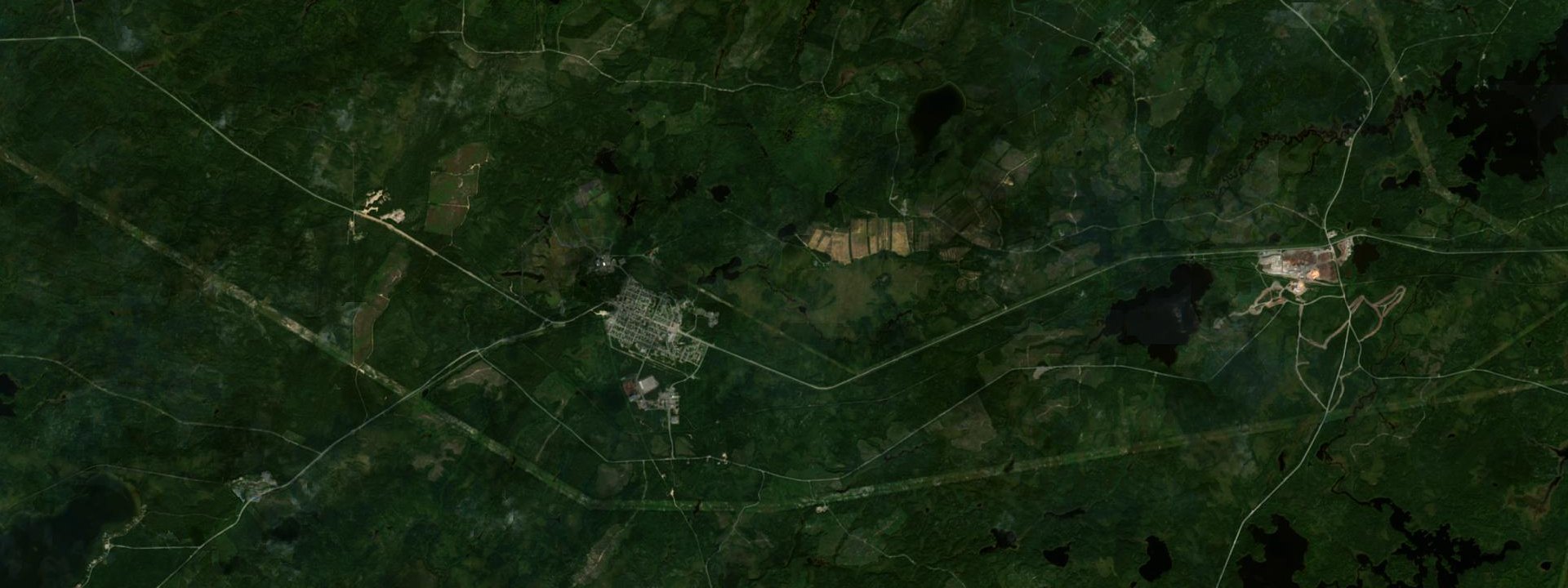 Vue satellite de Chapais