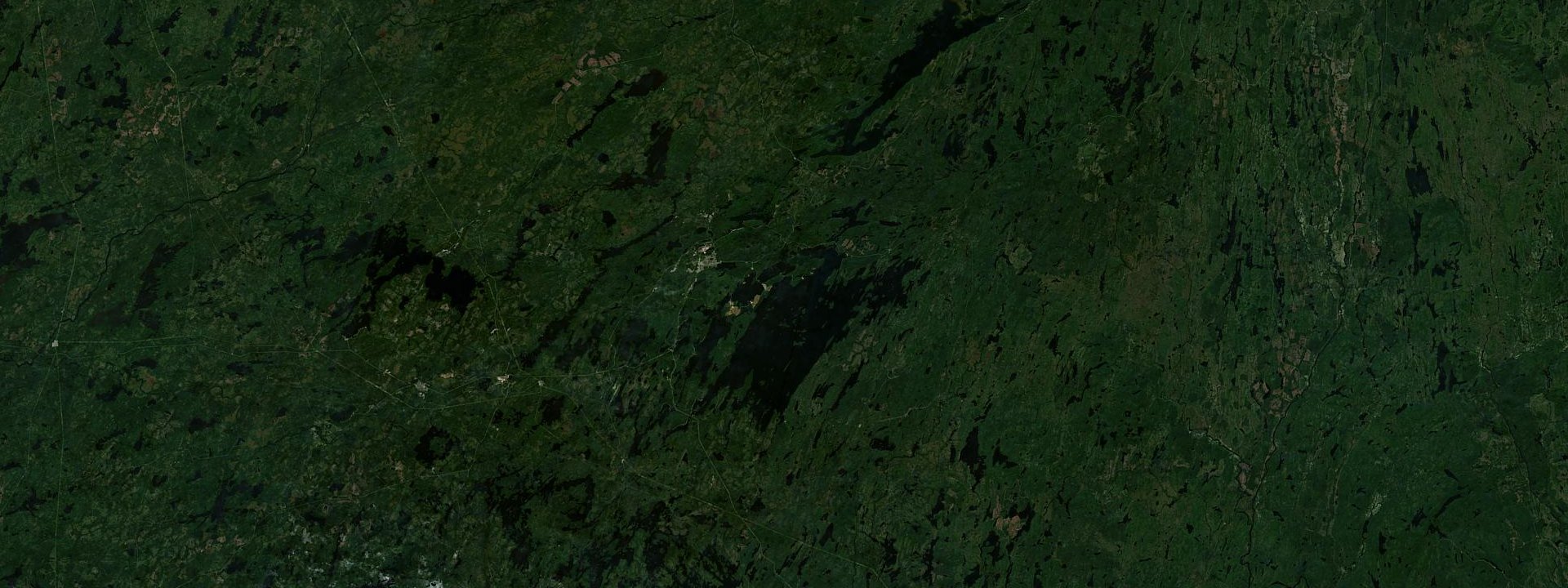 Vue satellite de Chibougamau