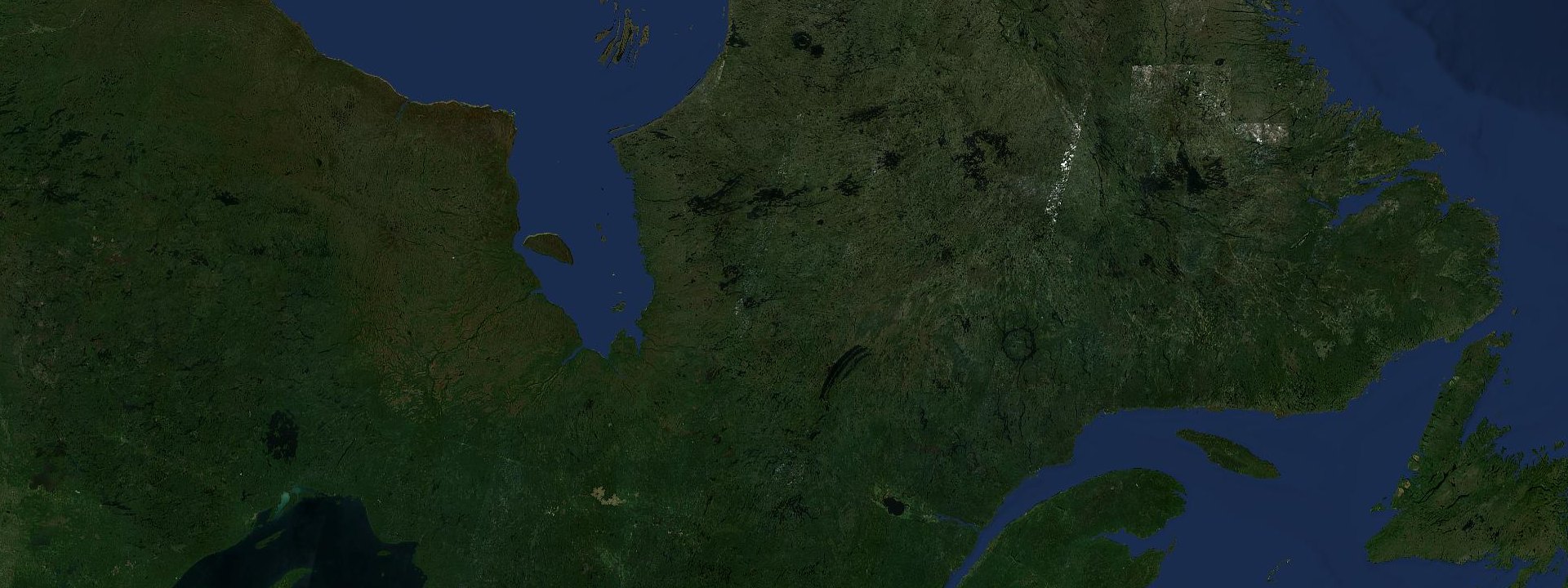 Vue satellite de Eeyou Istchee Baie-James