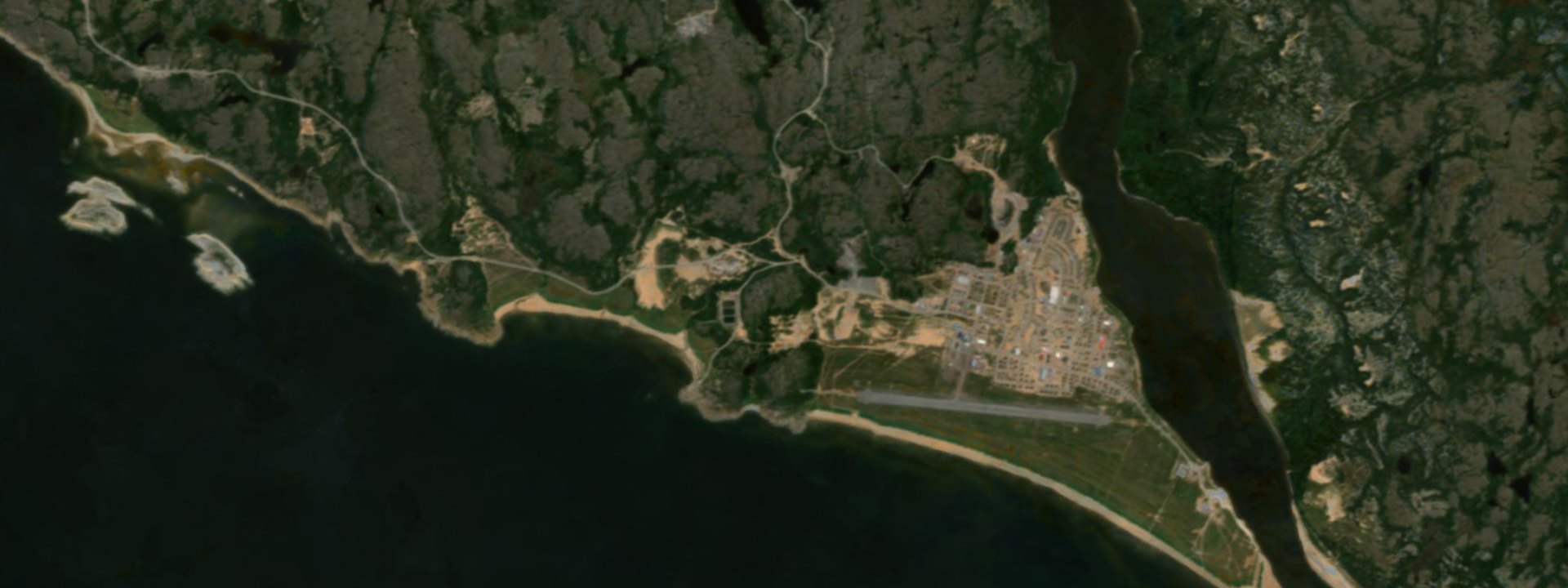 Vue satellite de Kuujjuarapik