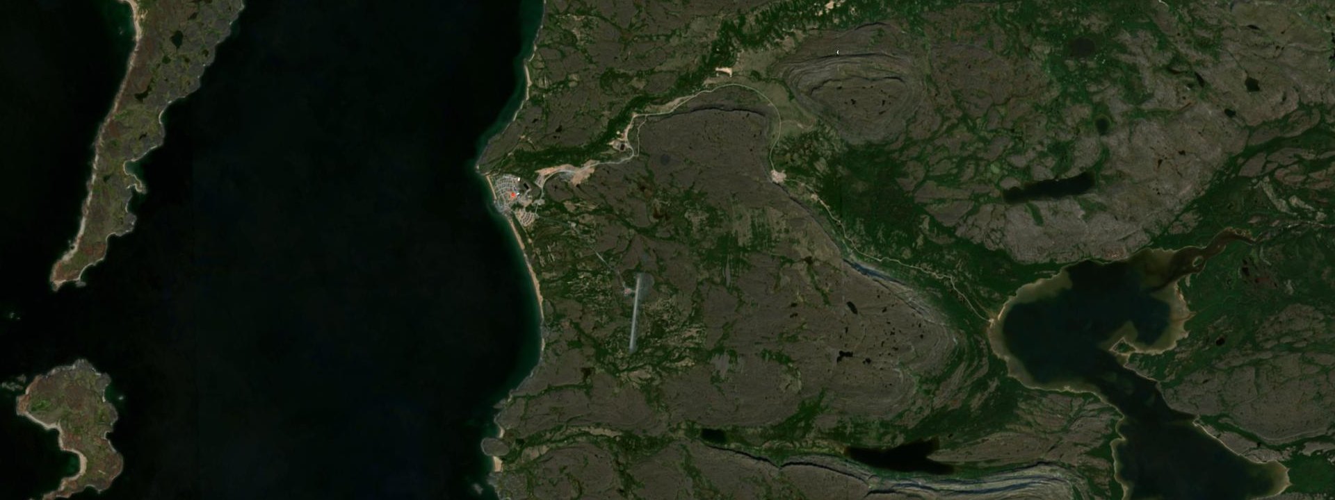 Vue satellite de Umiujaq