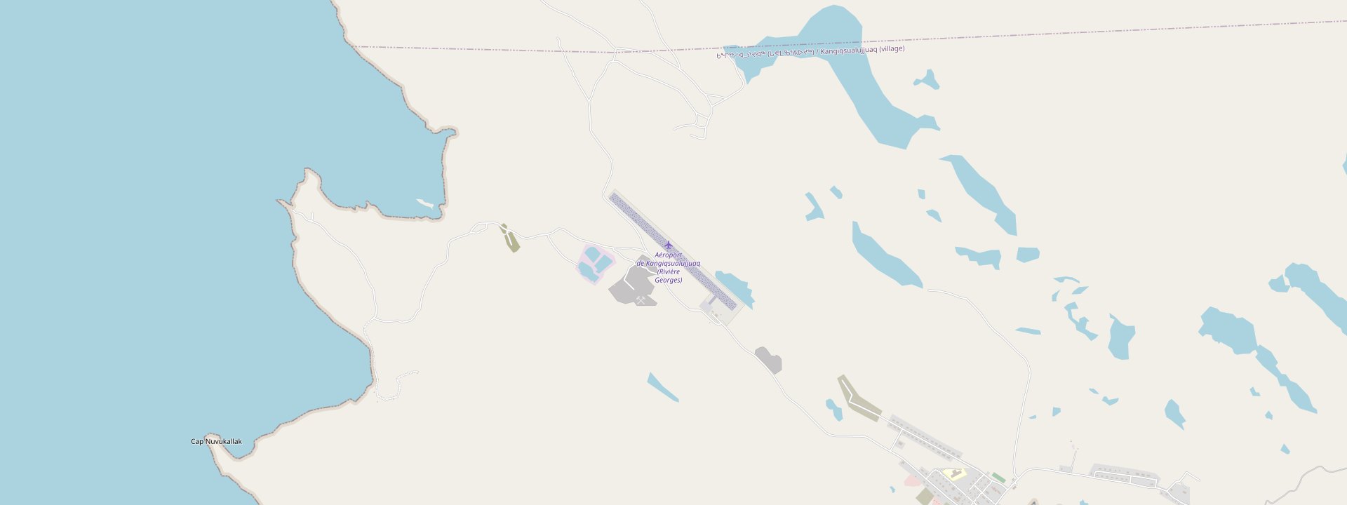 Plan des rues de Kangiqsualujjuaq