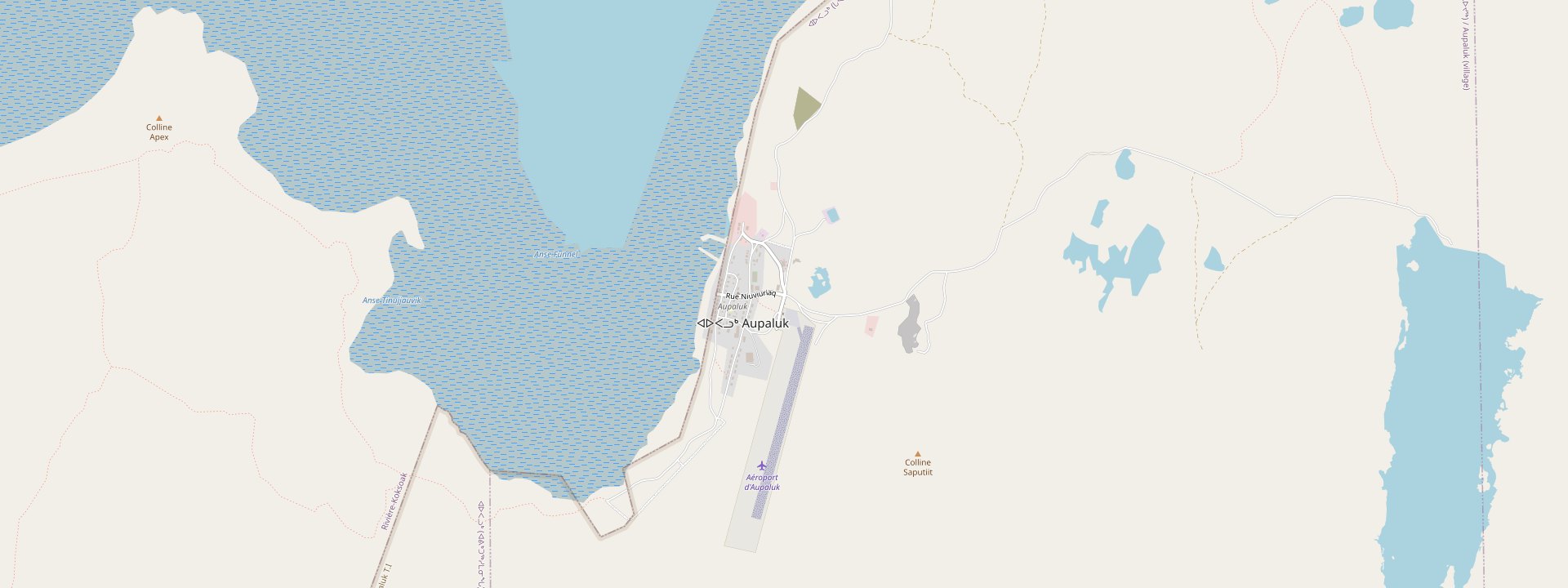 Plan des rues de Aupaluk