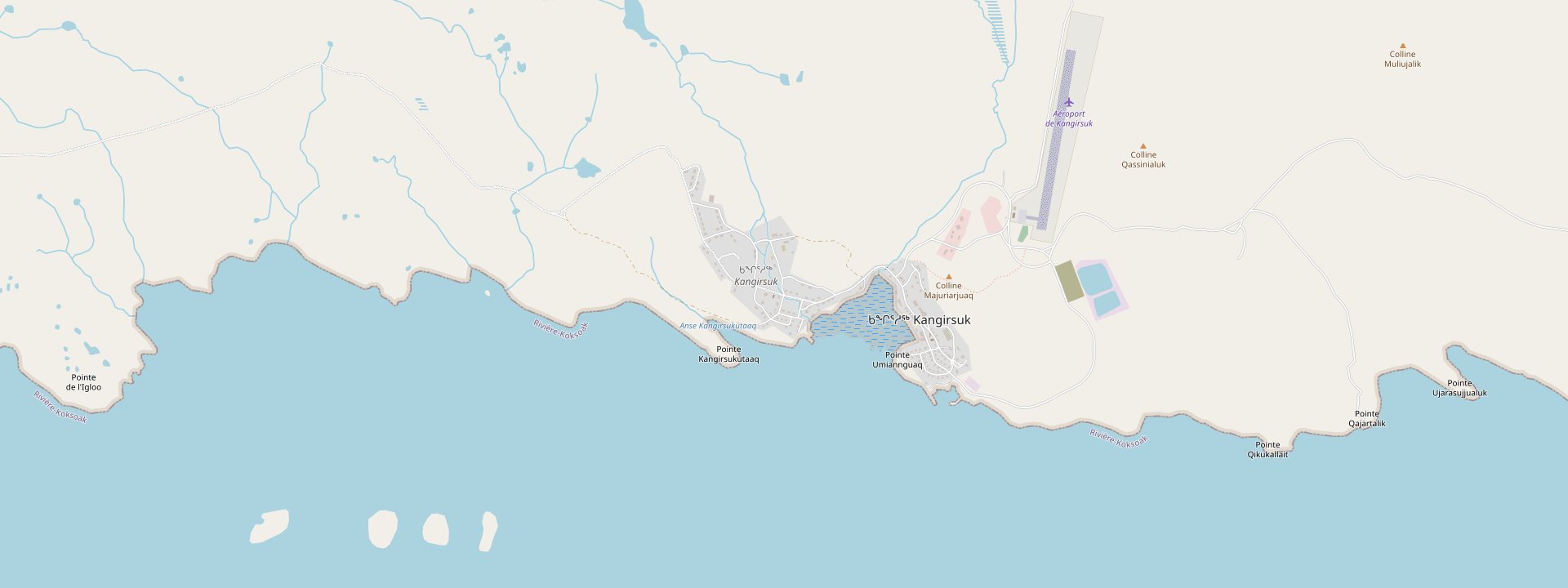 Plan des rues de Kangirsuk